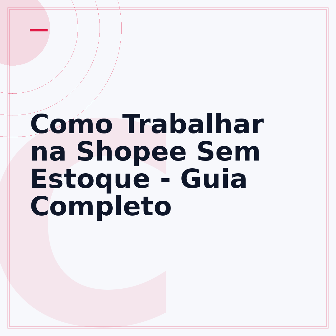 Como Trabalhar na Shopee Sem Estoque - Guia Completo