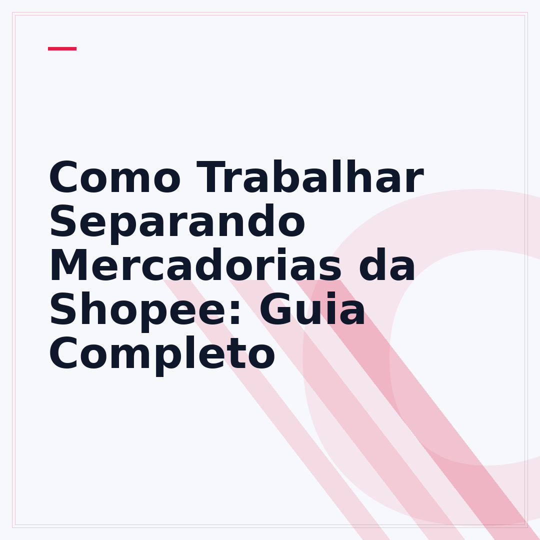 Como Trabalhar Separando Mercadorias da Shopee: Guia Completo