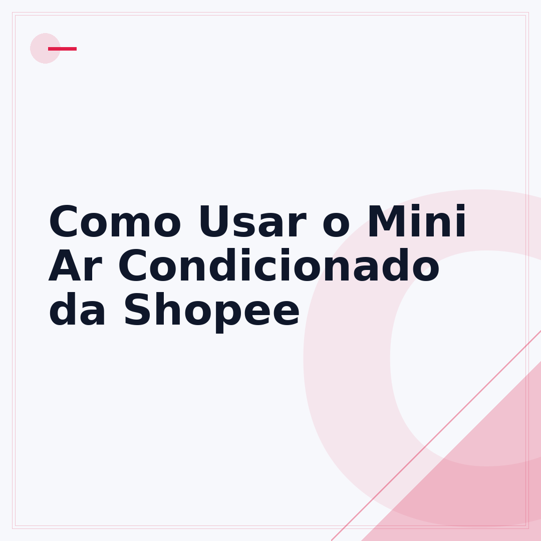 Como Usar o Mini Ar Condicionado da Shopee