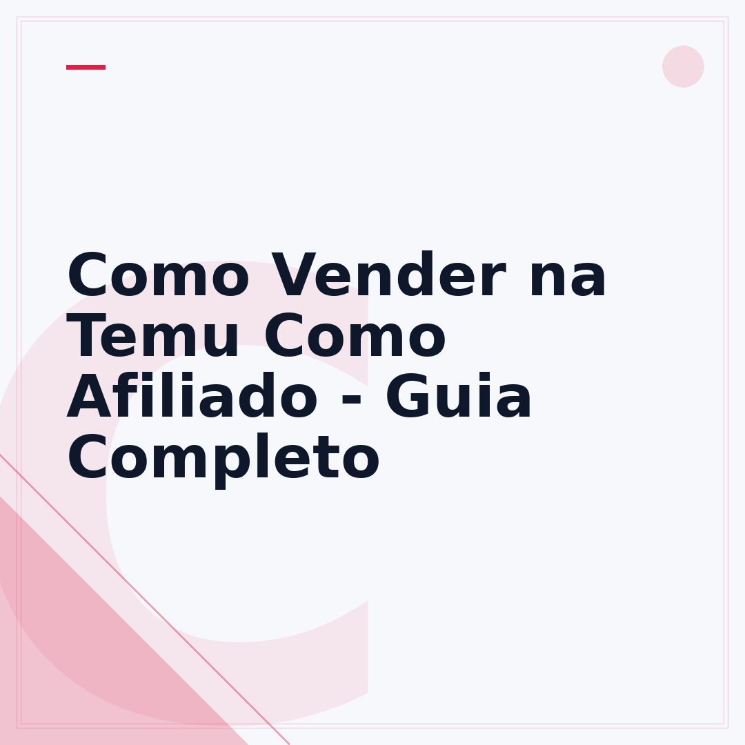 Como Vender na Temu Como Afiliado - Guia Completo