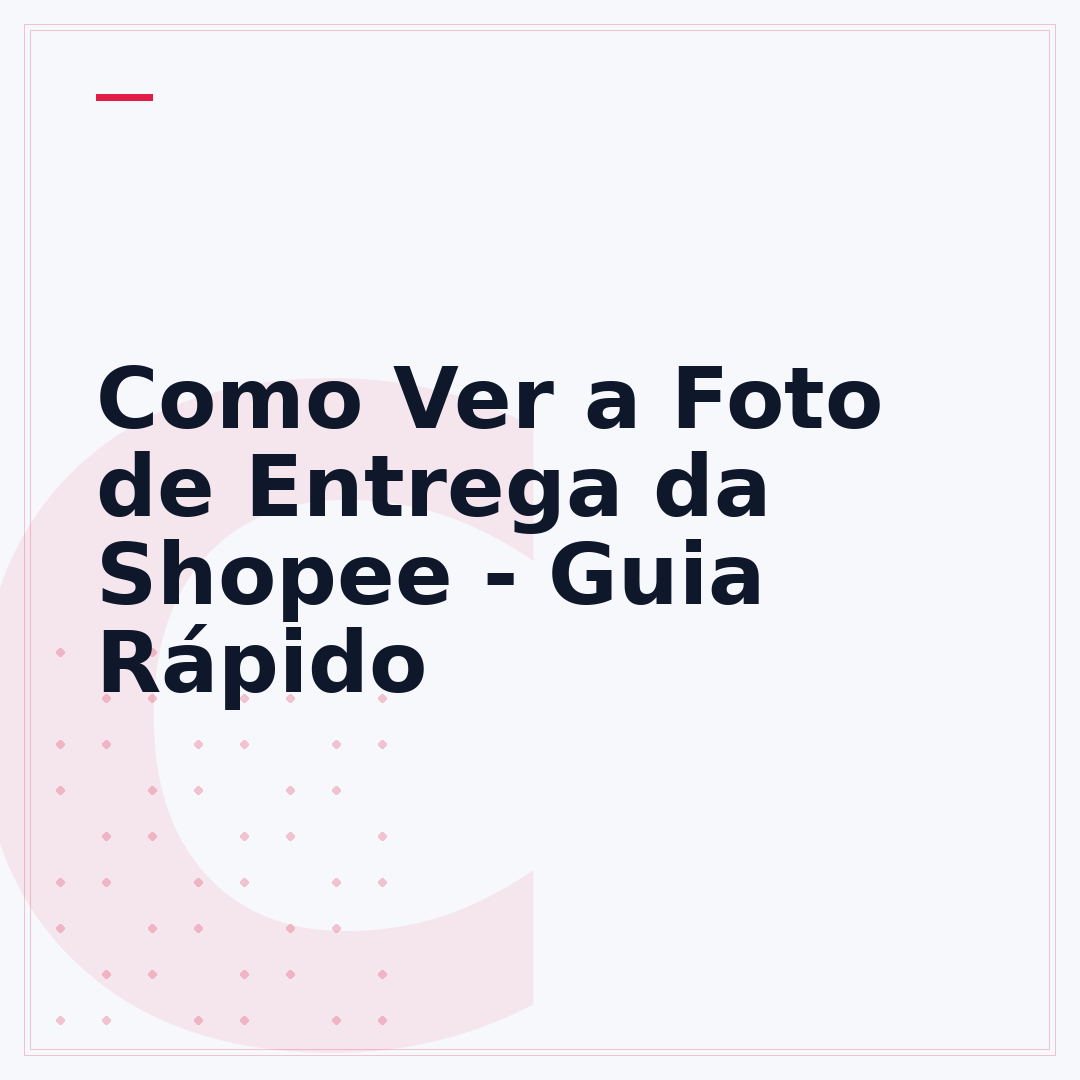 Como Ver a Foto de Entrega da Shopee - Guia Rápido