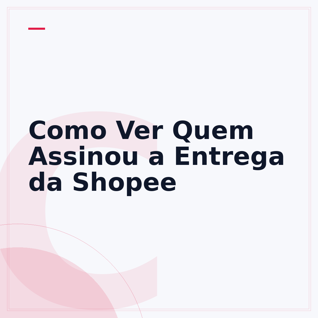 Como Ver Quem Assinou a Entrega da Shopee
