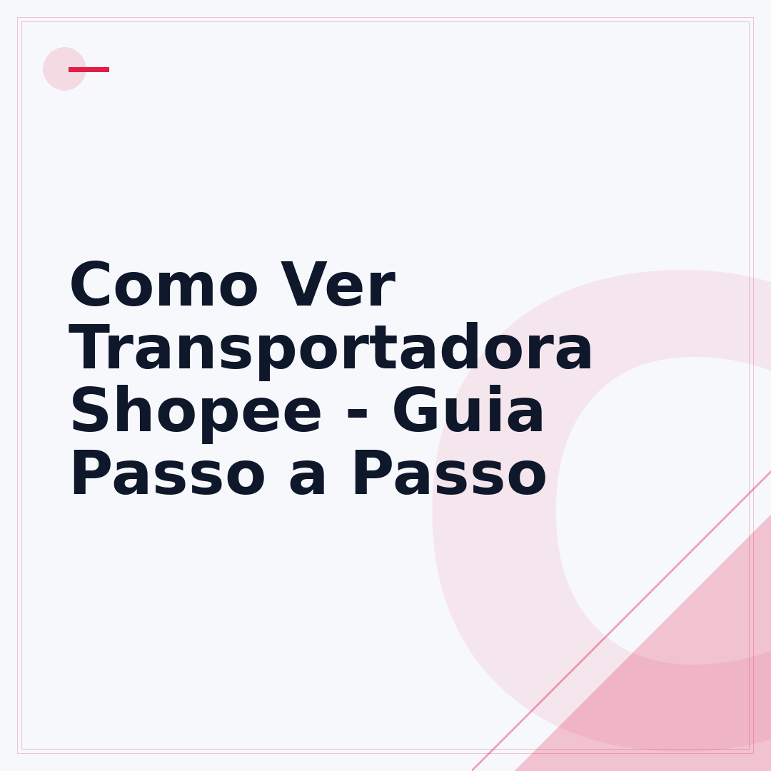 Como Ver Transportadora Shopee - Guia Passo a Passo