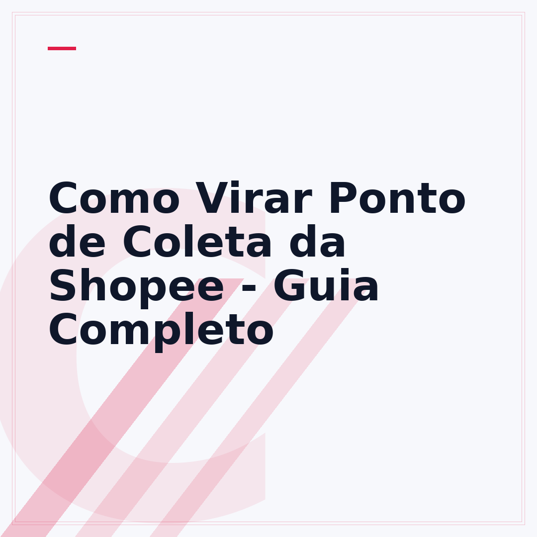 Como Virar Ponto de Coleta da Shopee - Guia Completo