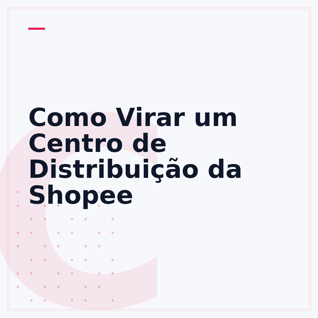 Como Virar um Centro de Distribuição da Shopee