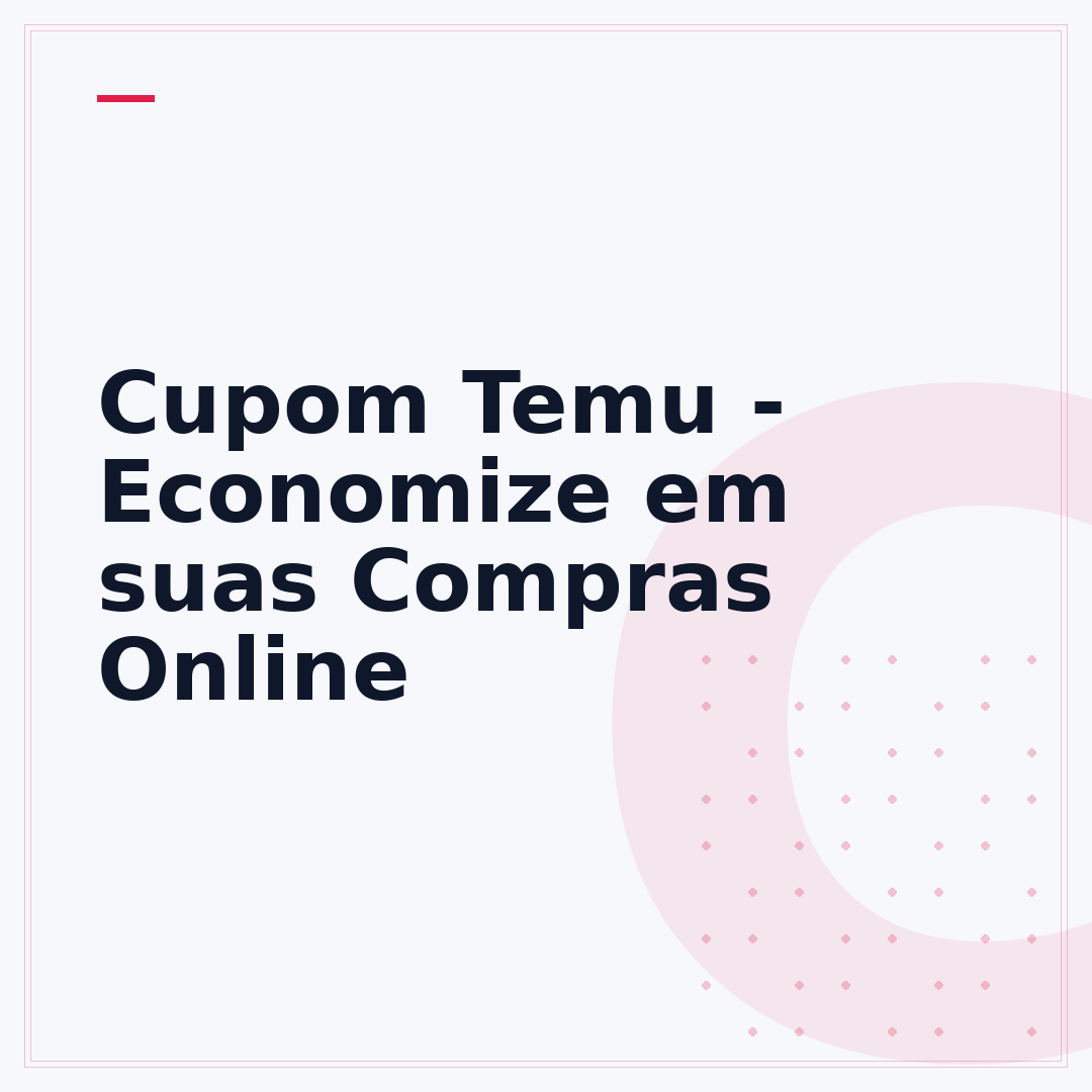 Cupom Temu - Economize em suas Compras Online