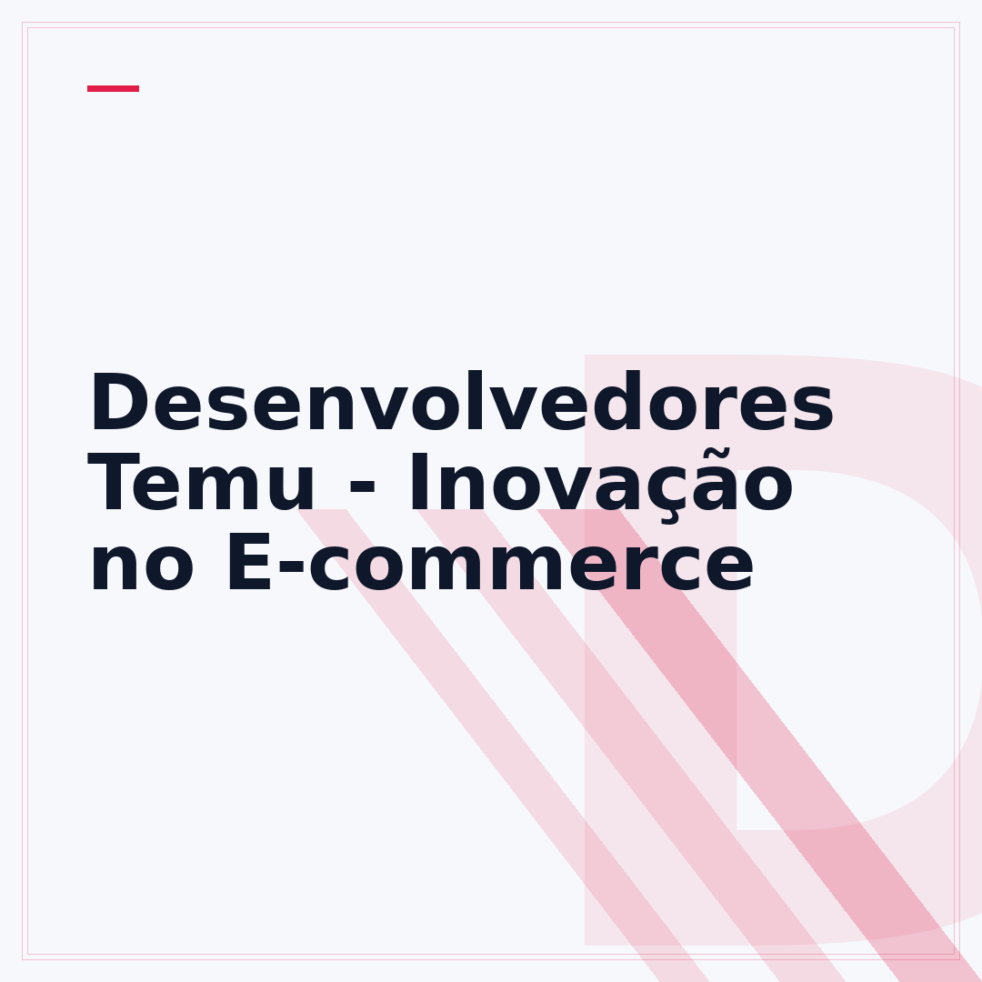 Desenvolvedores Temu - Inovação no E-commerce