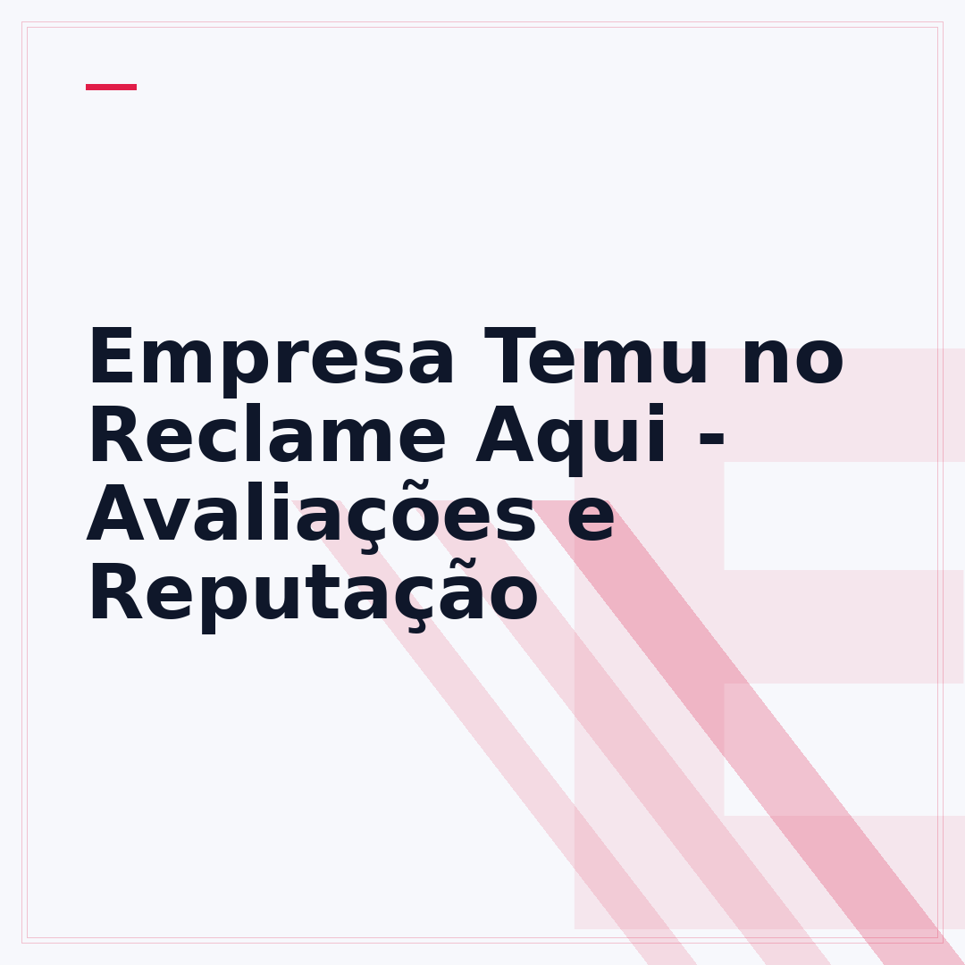Empresa Temu no Reclame Aqui - Avaliações e Reputação