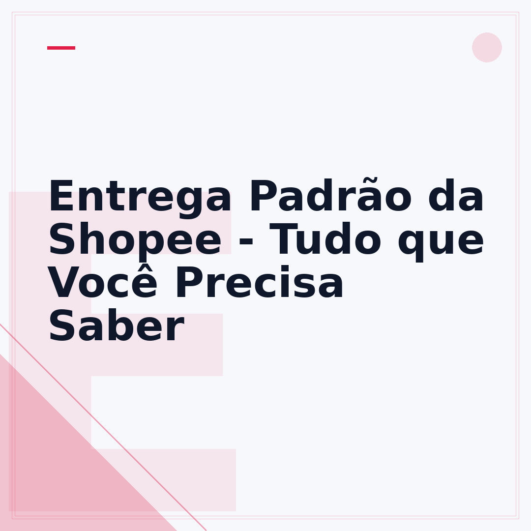 Entrega Padrão da Shopee - Tudo que Você Precisa Saber