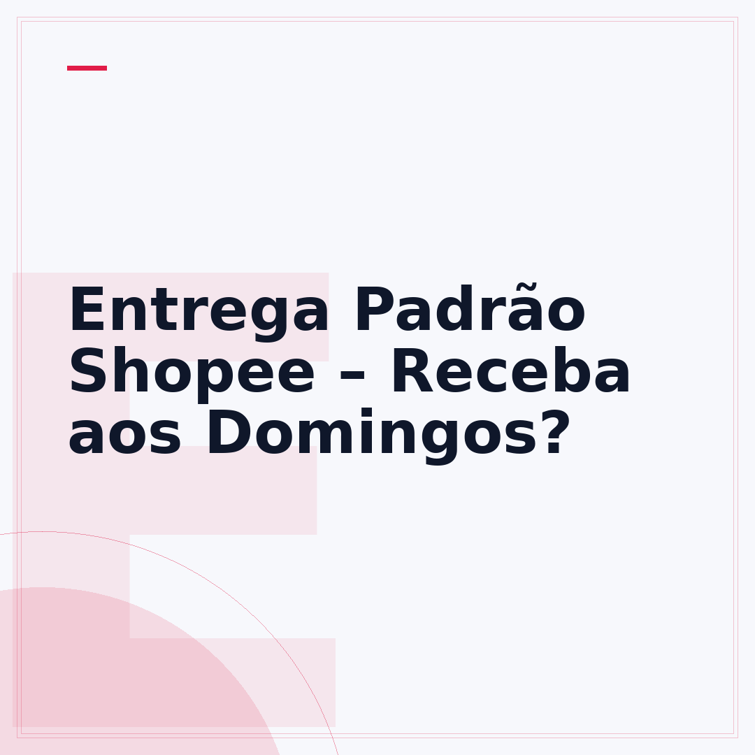 Entrega Padrão Shopee – Receba aos Domingos?