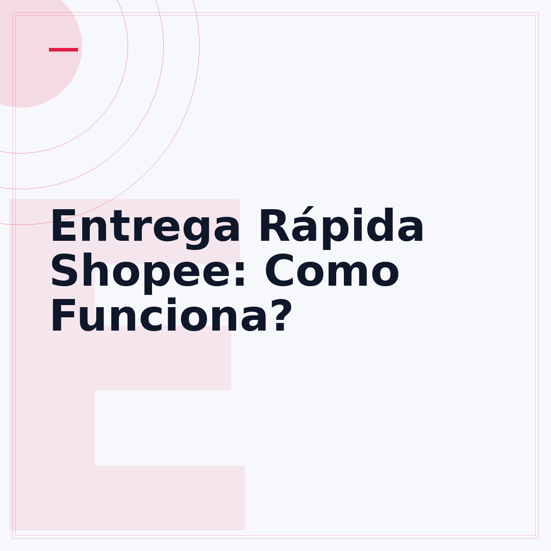 Entrega Rápida Shopee: Como Funciona?
