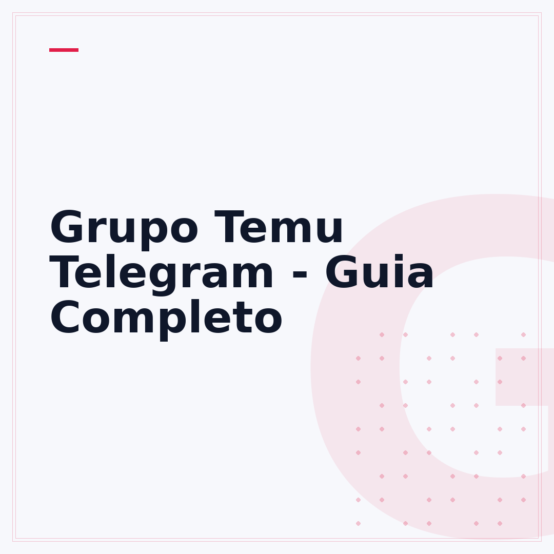 Grupo Temu Telegram - Guia Completo