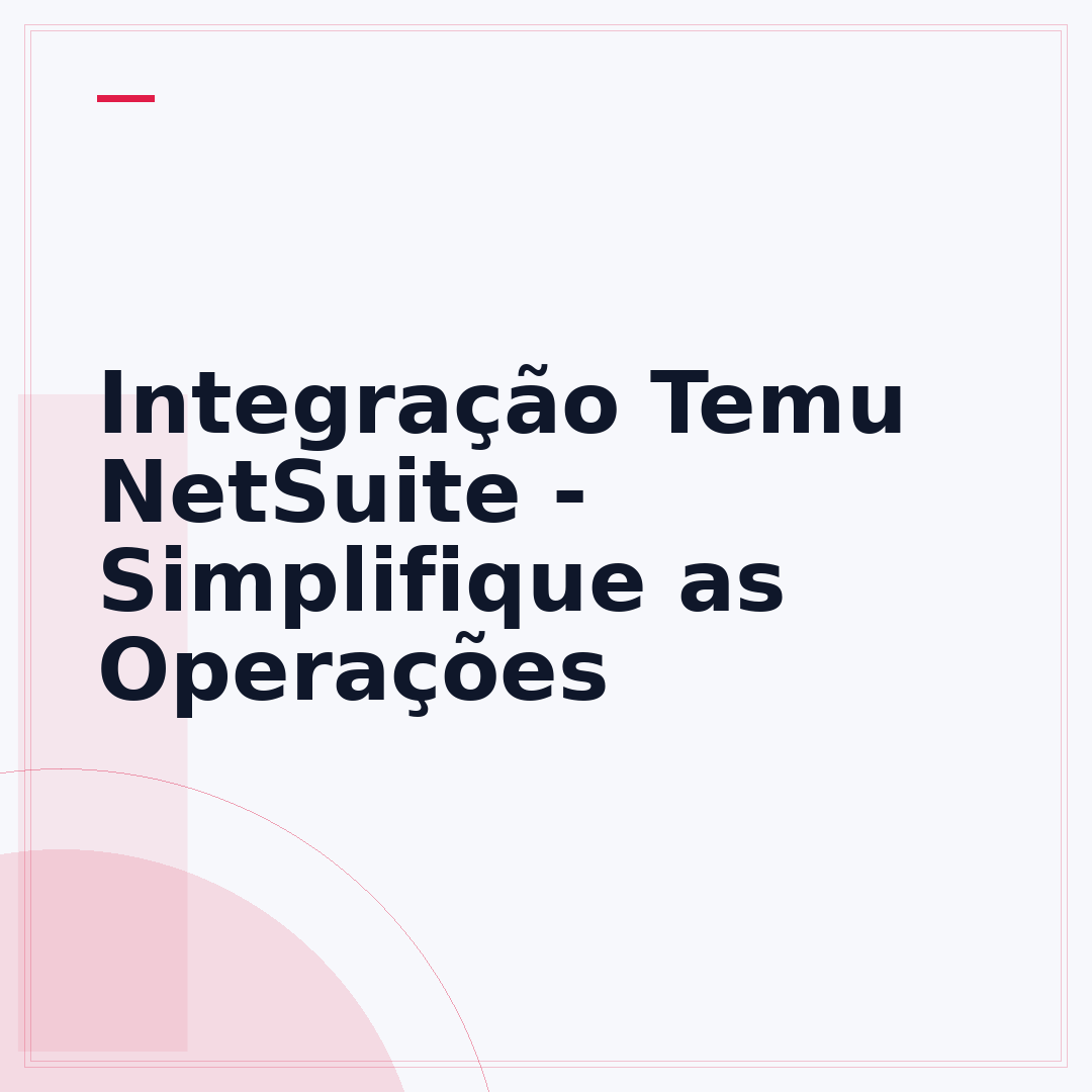 Integração Temu NetSuite - Simplifique as Operações