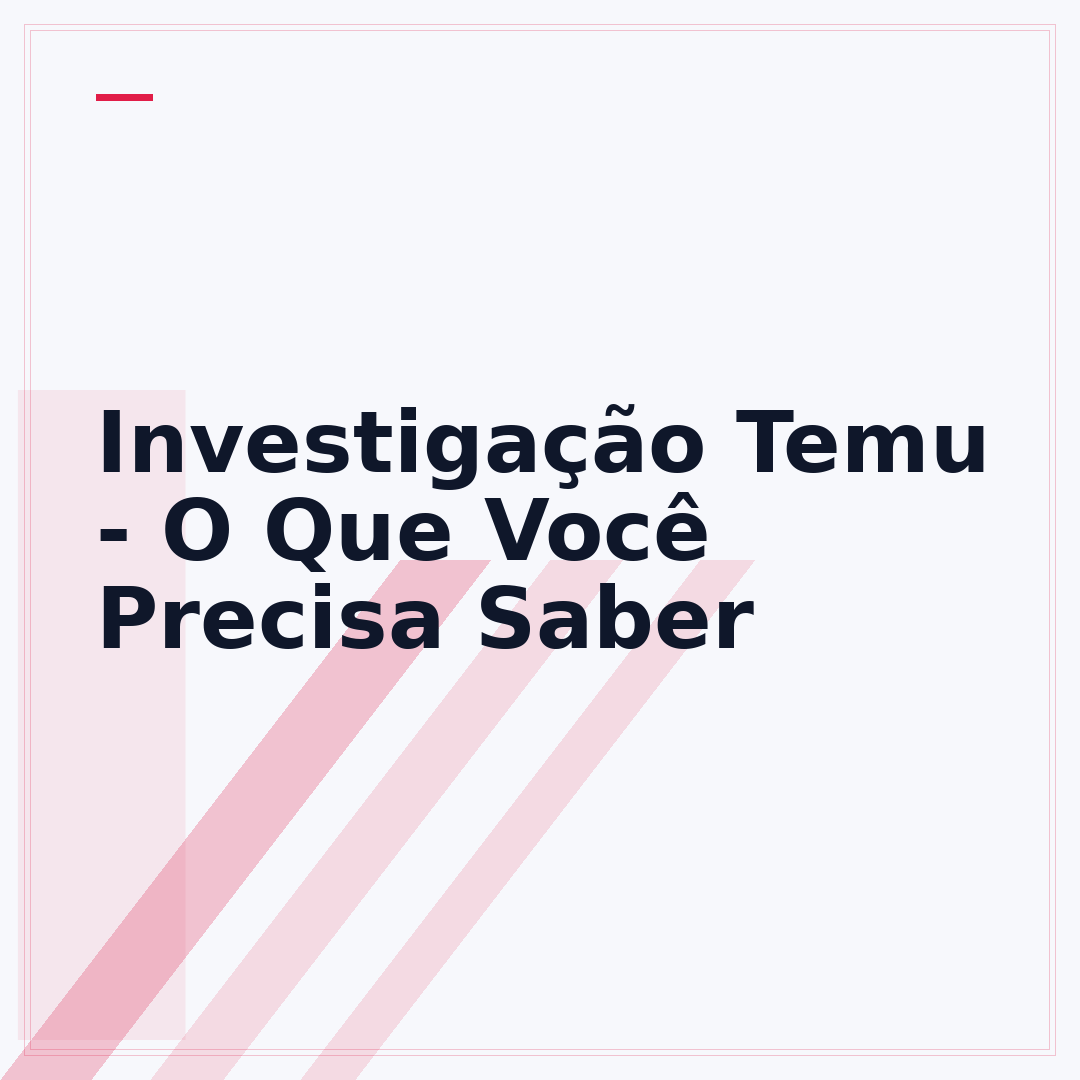 Investigação Temu - O Que Você Precisa Saber