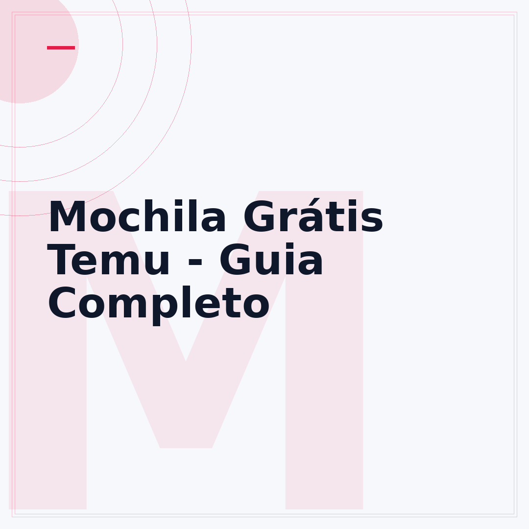 Mochila Grátis Temu - Guia Completo