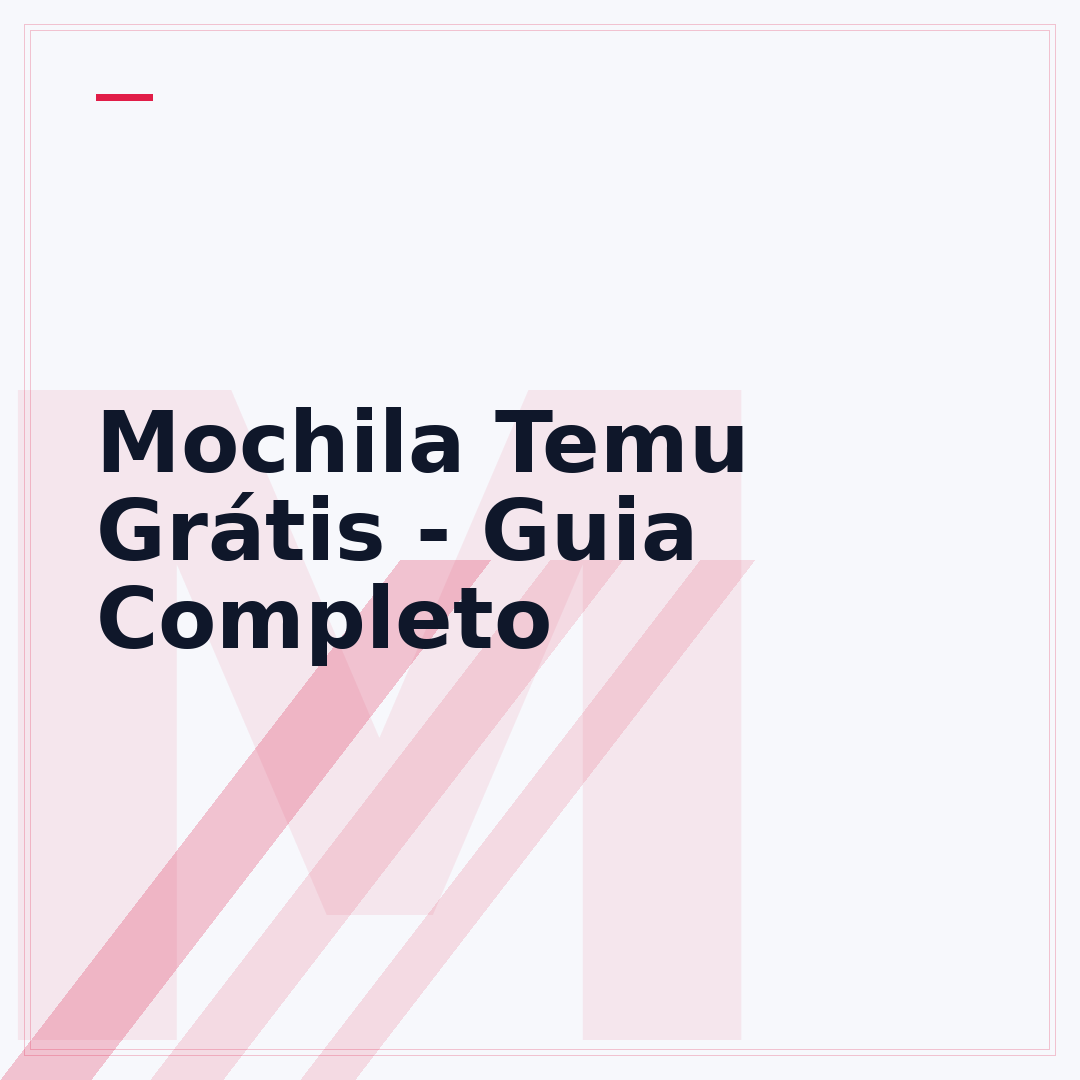 Mochila Temu Grátis - Guia Completo