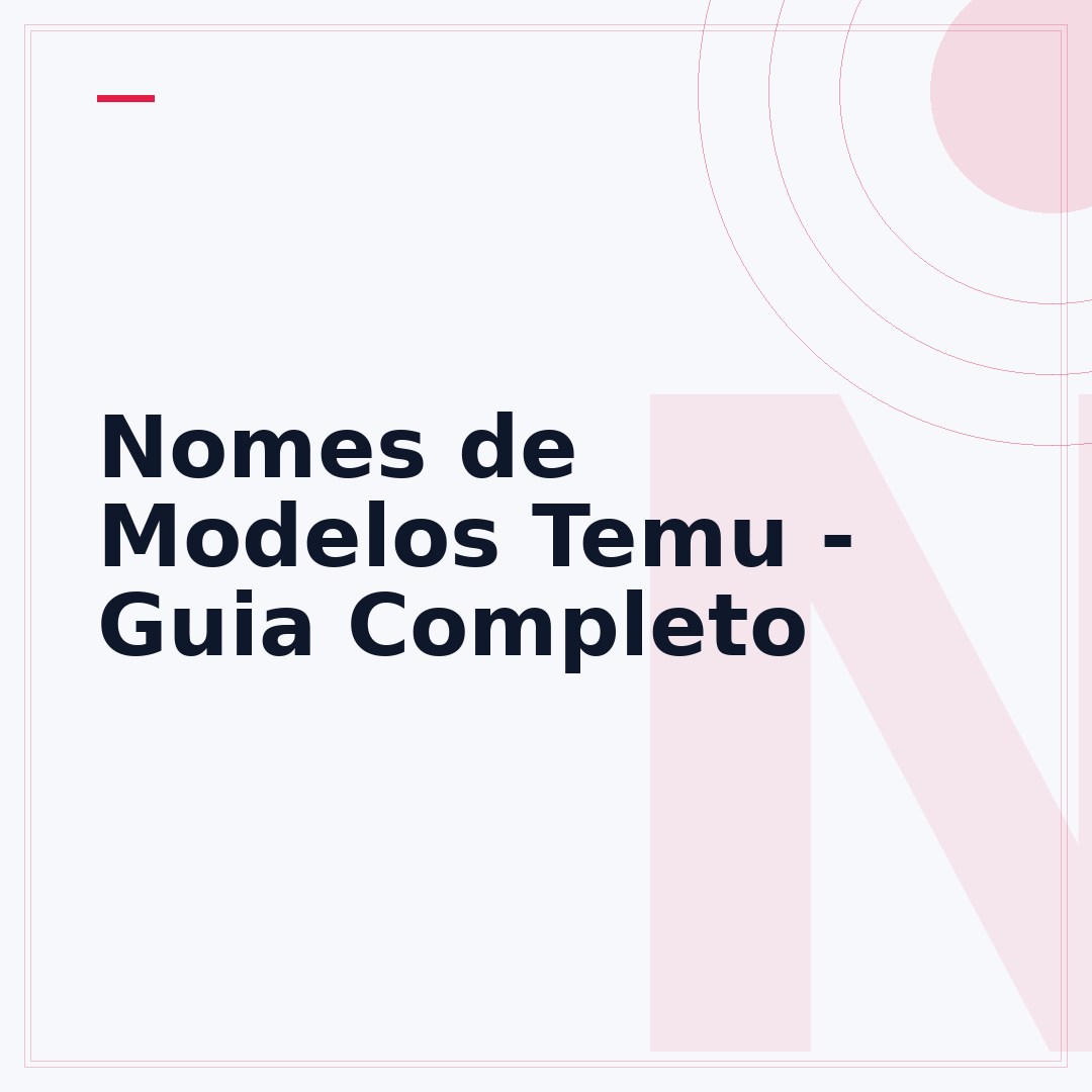 Nomes de Modelos Temu - Guia Completo