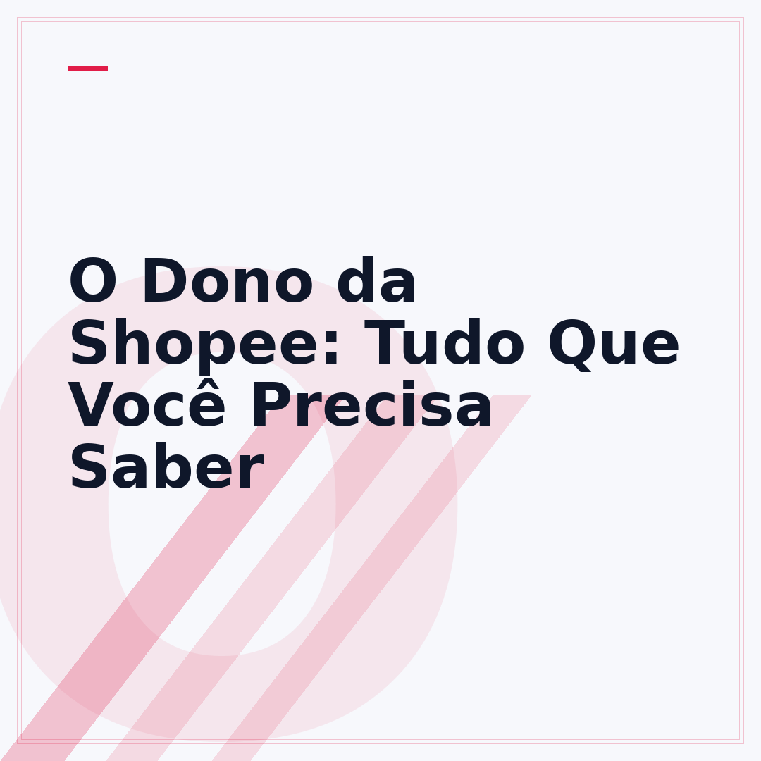 O Dono da Shopee: Tudo Que Você Precisa Saber