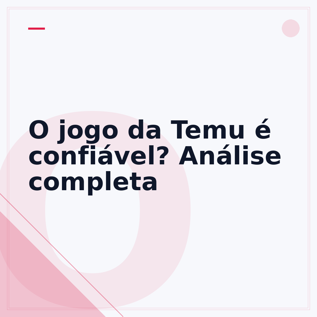 O jogo da Temu é confiável? Análise completa