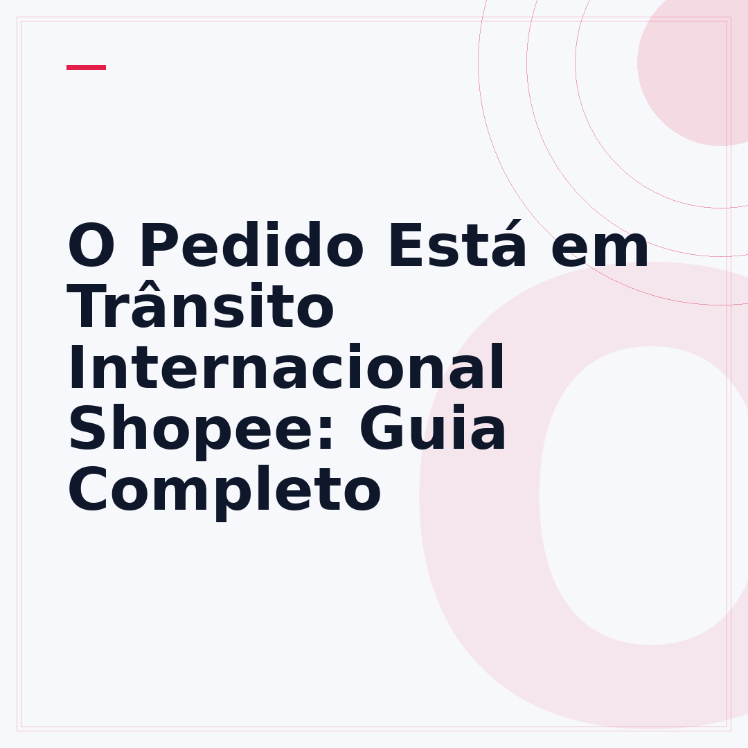 O Pedido Está em Trânsito Internacional Shopee: Guia Completo