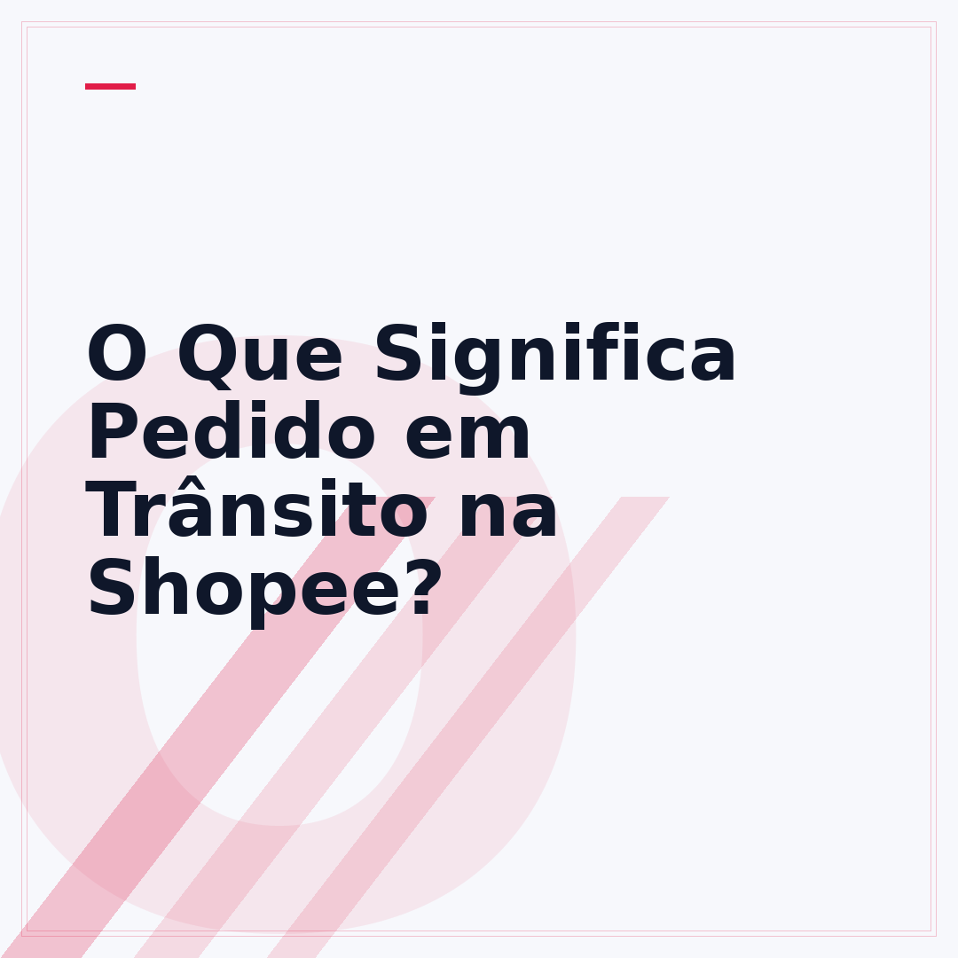 O Que Significa Pedido em Trânsito na Shopee?