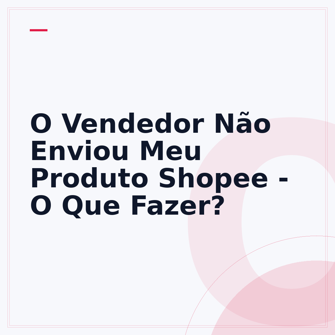 O Vendedor Não Enviou Meu Produto Shopee - O Que Fazer?