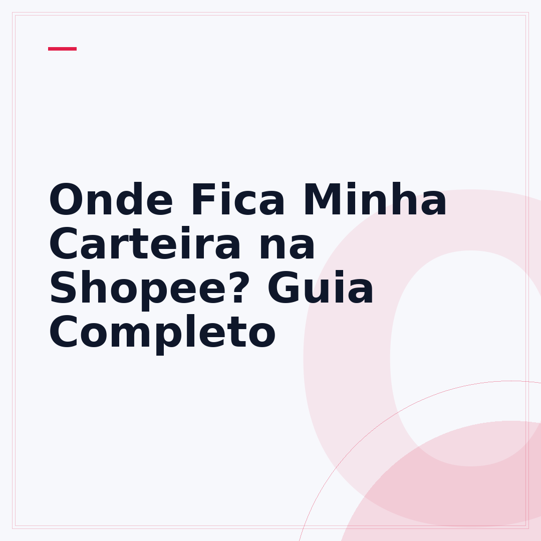 Onde Fica Minha Carteira na Shopee? Guia Completo