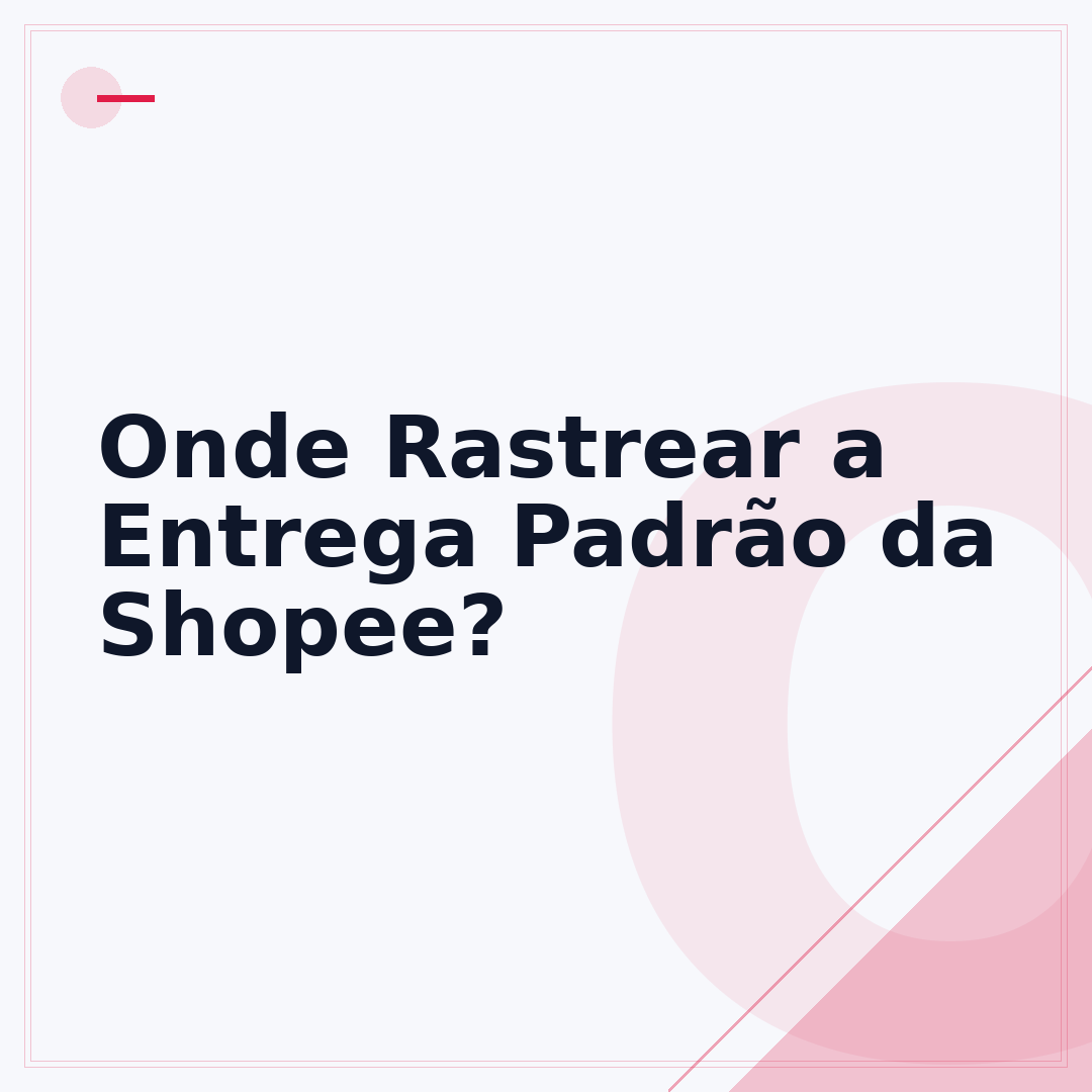 Onde Rastrear a Entrega Padrão da Shopee?