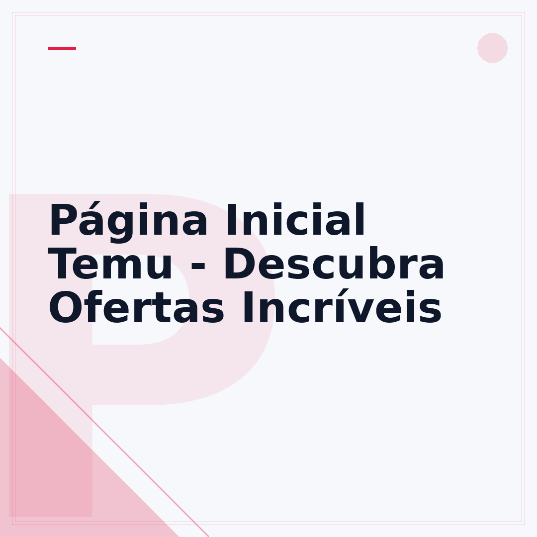 Página Inicial Temu - Descubra Ofertas Incríveis