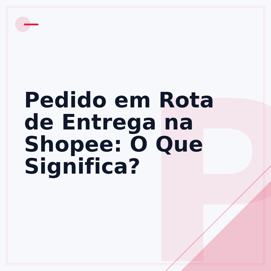 Pedido em Rota de Entrega na Shopee: O Que Significa?