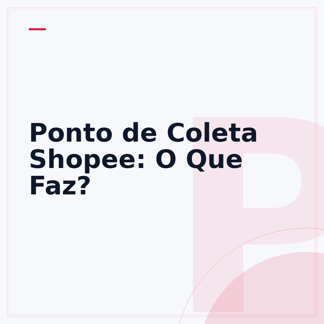 Ponto de Coleta Shopee: O Que Faz?