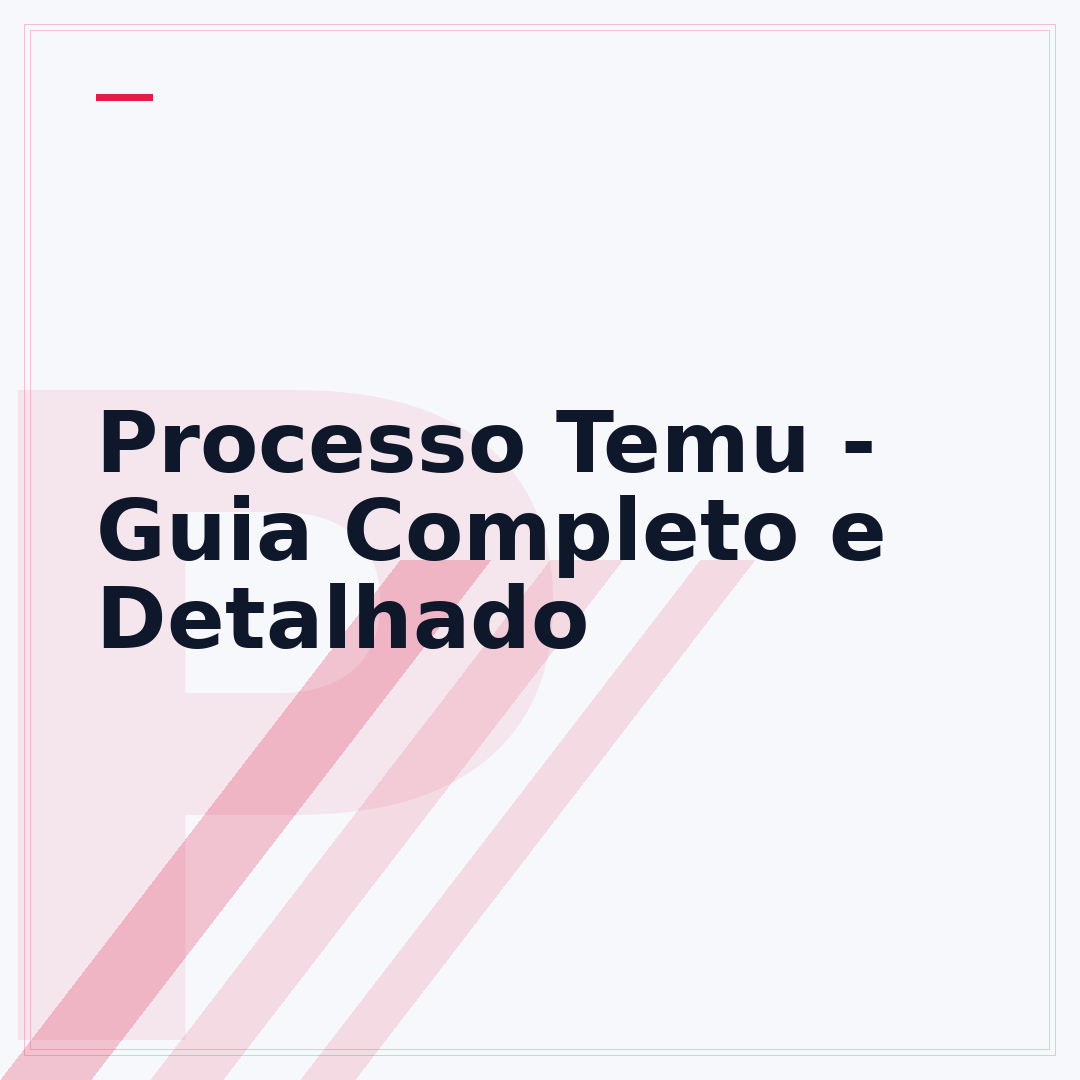 Processo Temu - Guia Completo e Detalhado