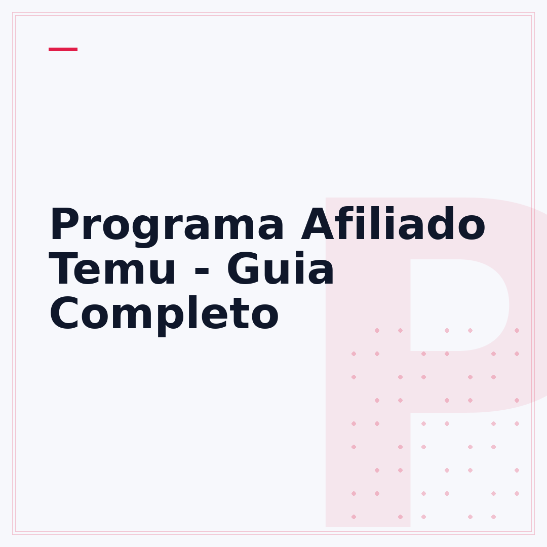 Programa Afiliado Temu - Guia Completo