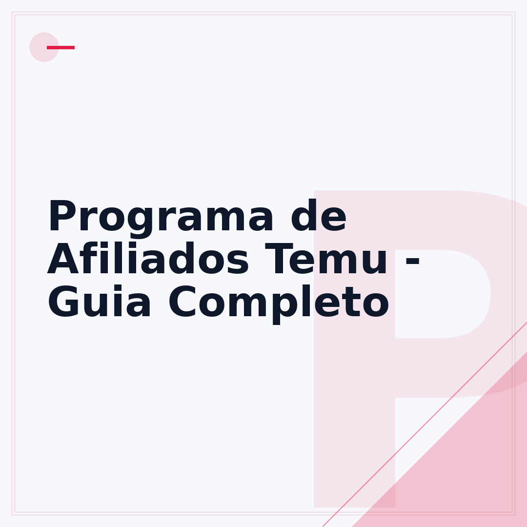 Programa de Afiliados Temu - Guia Completo