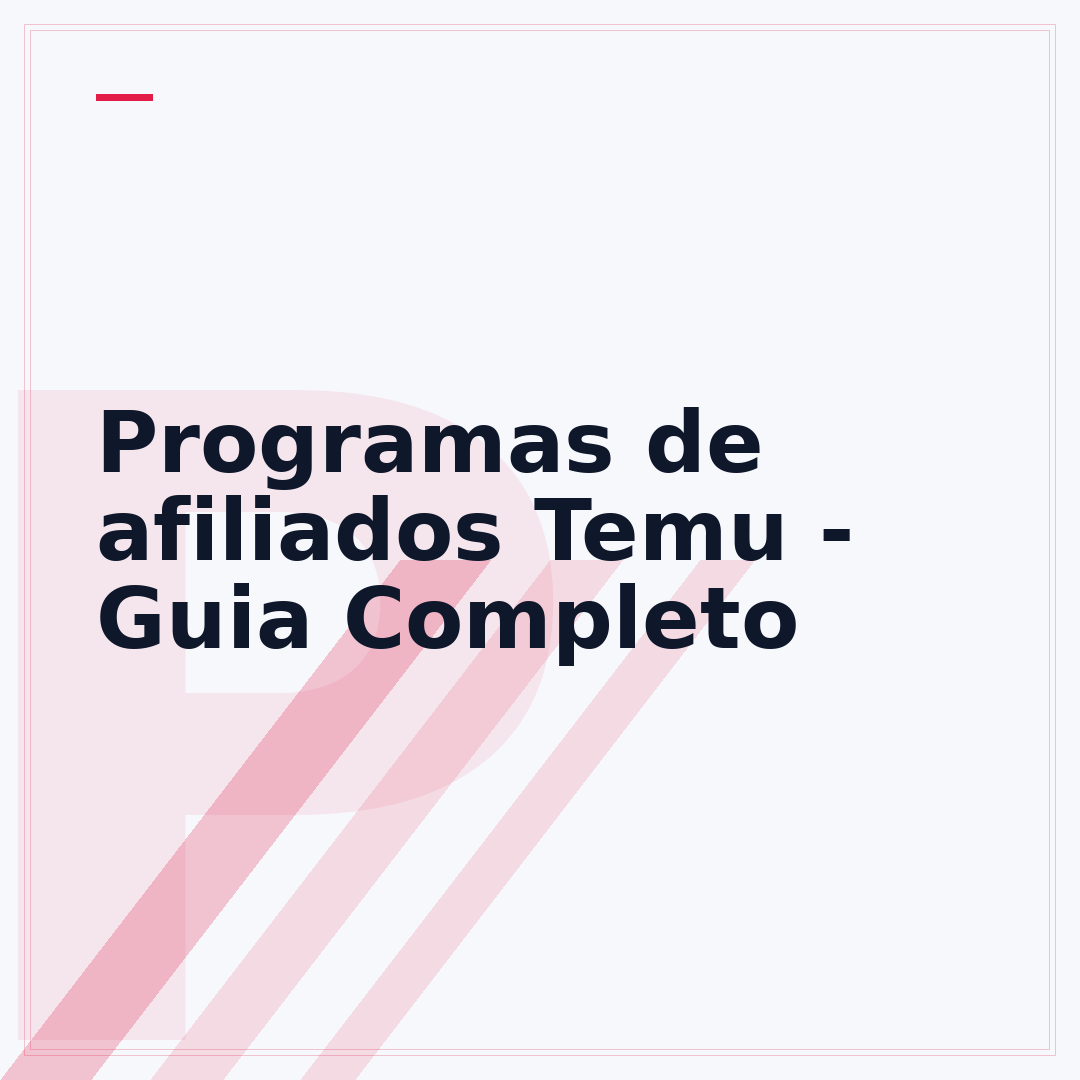 Programas de afiliados Temu - Guia Completo