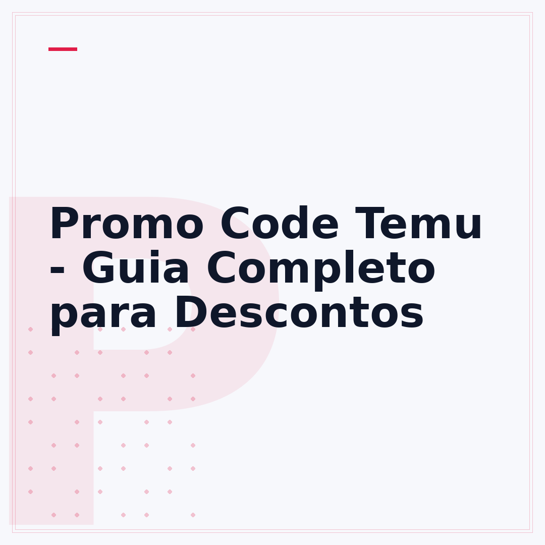 Promo Code Temu - Guia Completo para Descontos