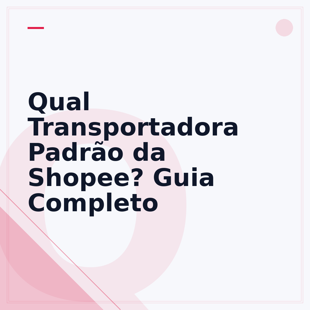 Qual Transportadora Padrão da Shopee? Guia Completo