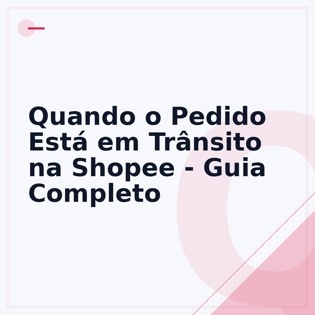 Quando o Pedido Está em Trânsito na Shopee - Guia Completo