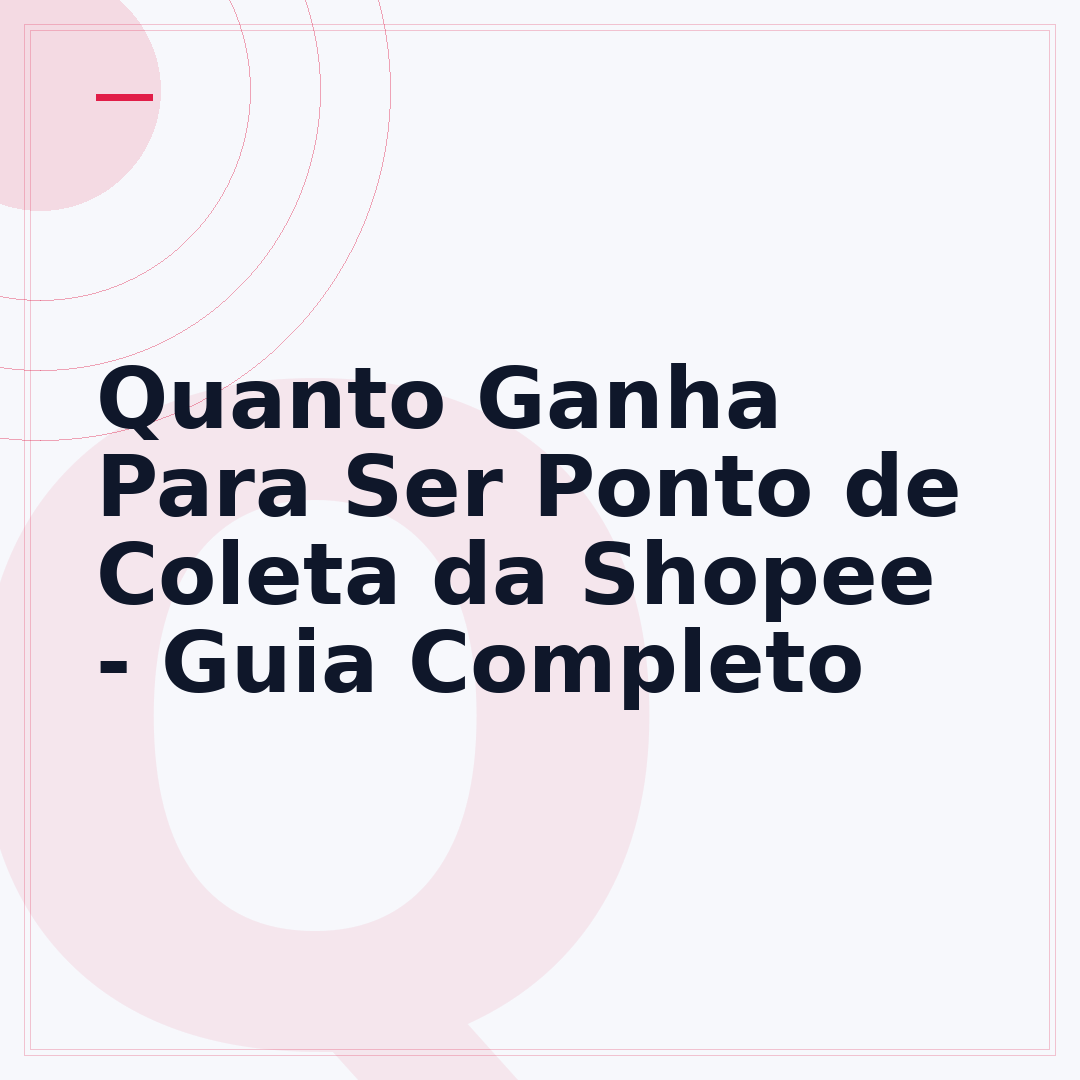 Quanto Ganha Para Ser Ponto de Coleta da Shopee - Guia Completo