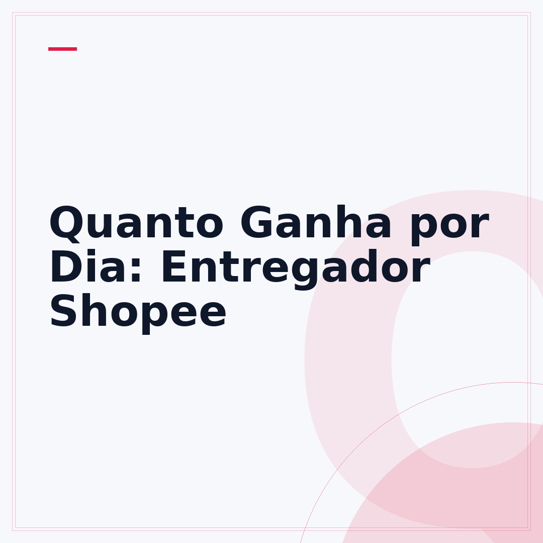 Quanto Ganha por Dia: Entregador Shopee
