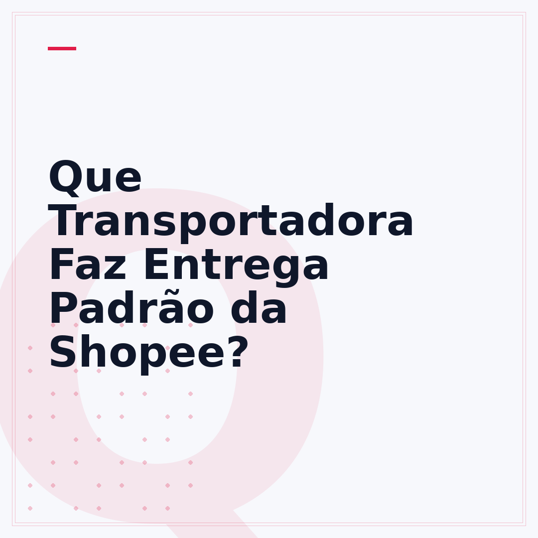 Que Transportadora Faz Entrega Padrão da Shopee?