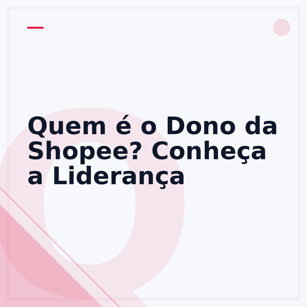 Quem é o Dono da Shopee? Conheça a Liderança