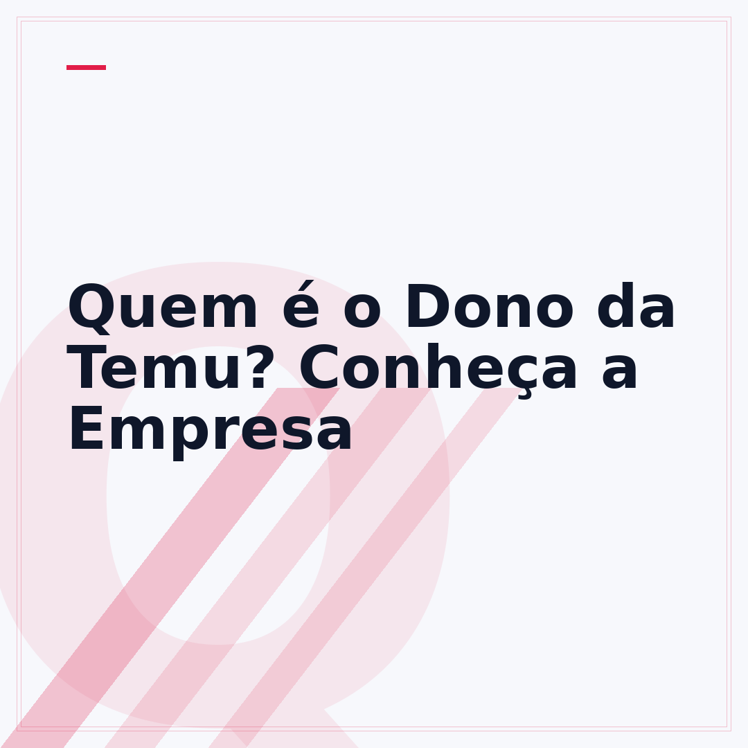 Quem é o Dono da Temu? Conheça a Empresa