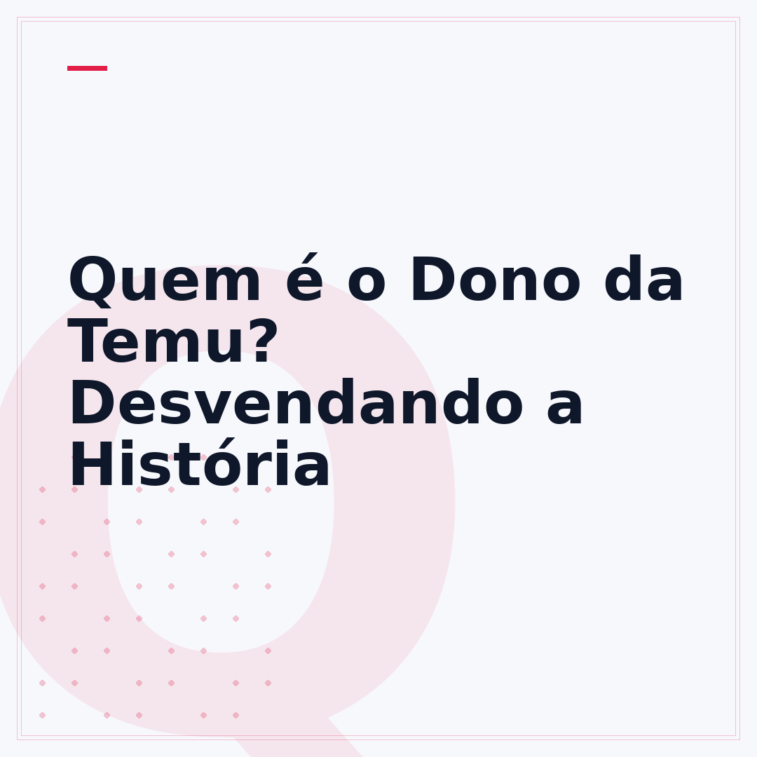 Quem é o Dono da Temu? Desvendando a História