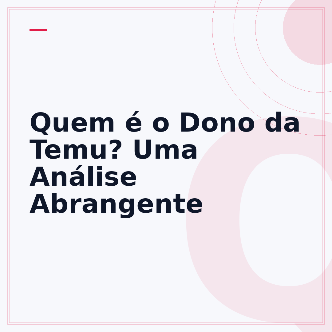 Quem é o Dono da Temu? Uma Análise Abrangente