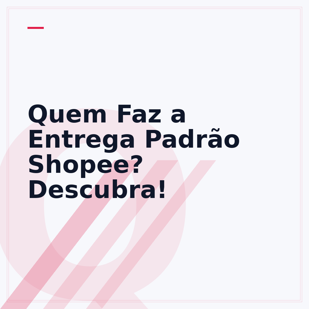 Quem Faz a Entrega Padrão Shopee? Descubra!