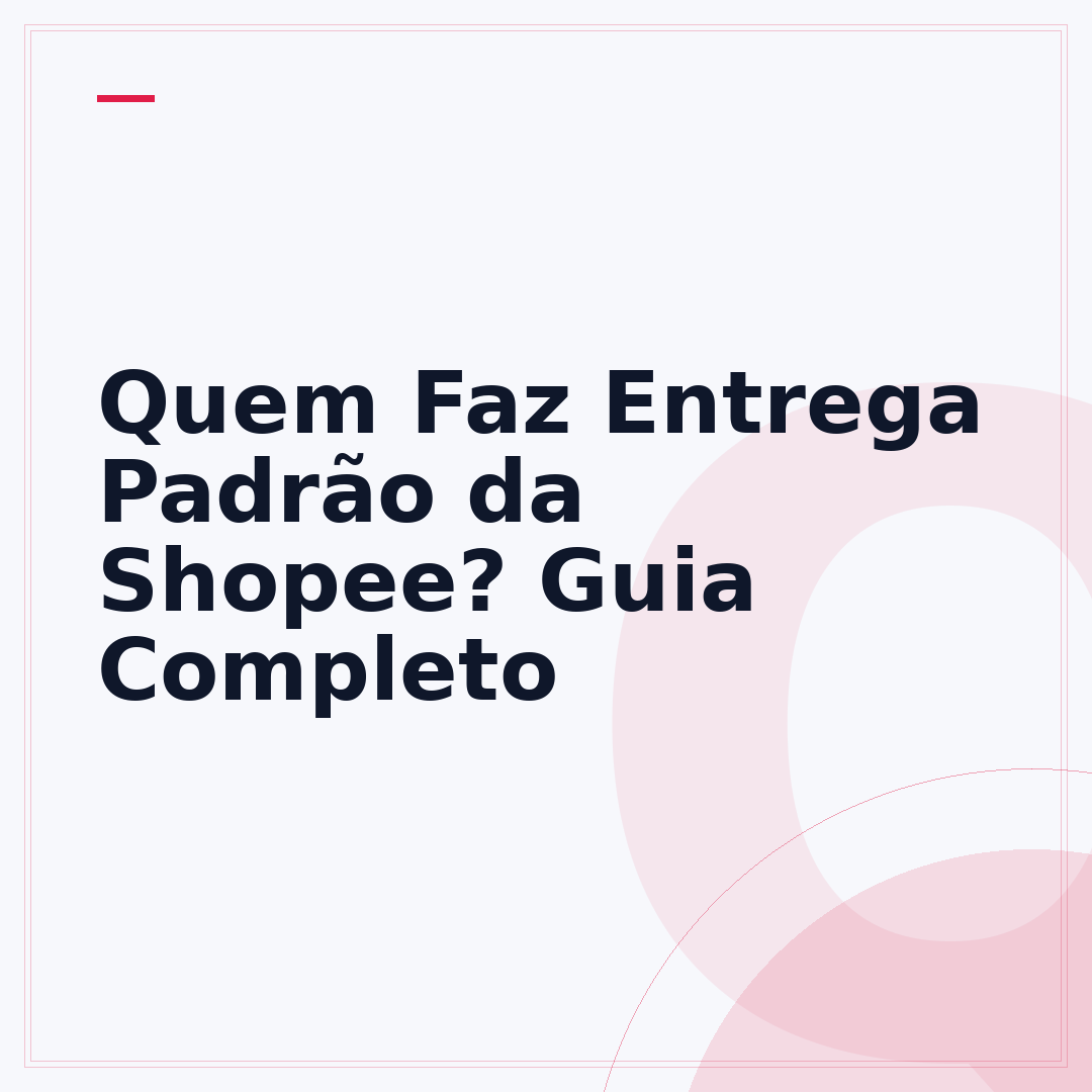 Quem Faz Entrega Padrão da Shopee? Guia Completo