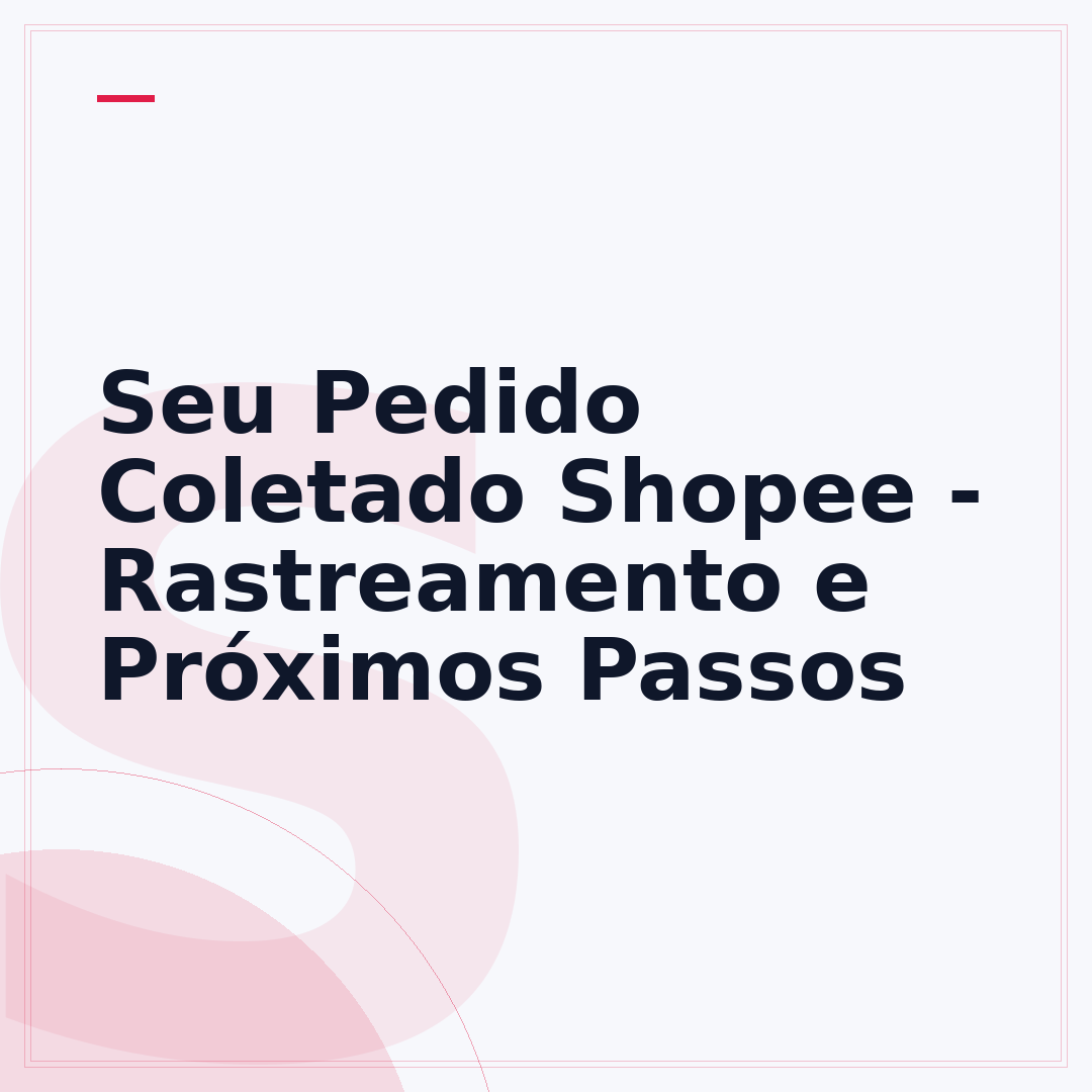 Seu Pedido Coletado Shopee - Rastreamento e Próximos Passos