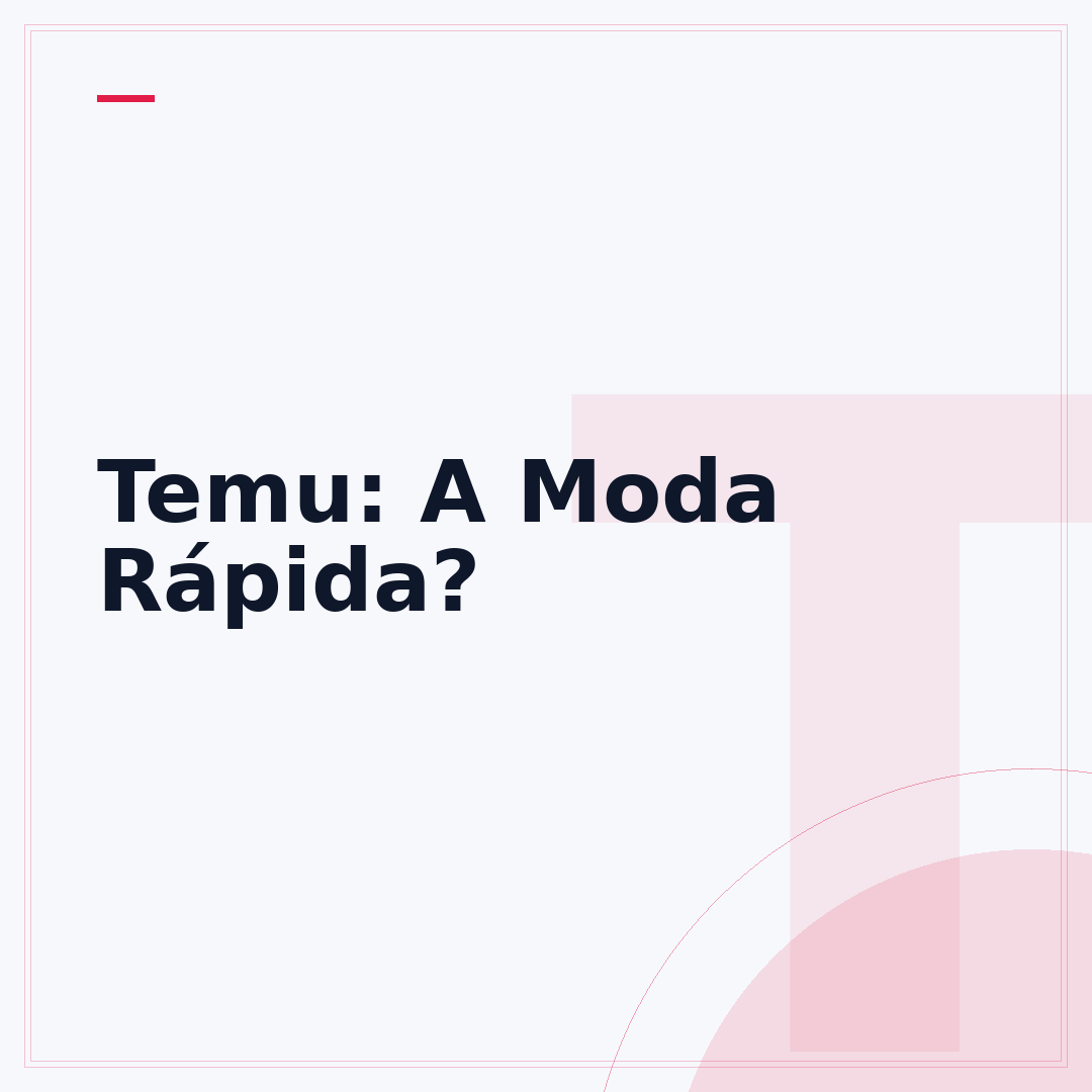 Temu: A Moda Rápida?