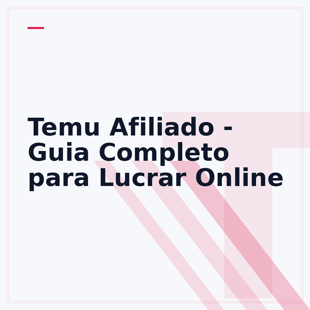 Temu Afiliado - Guia Completo para Lucrar Online